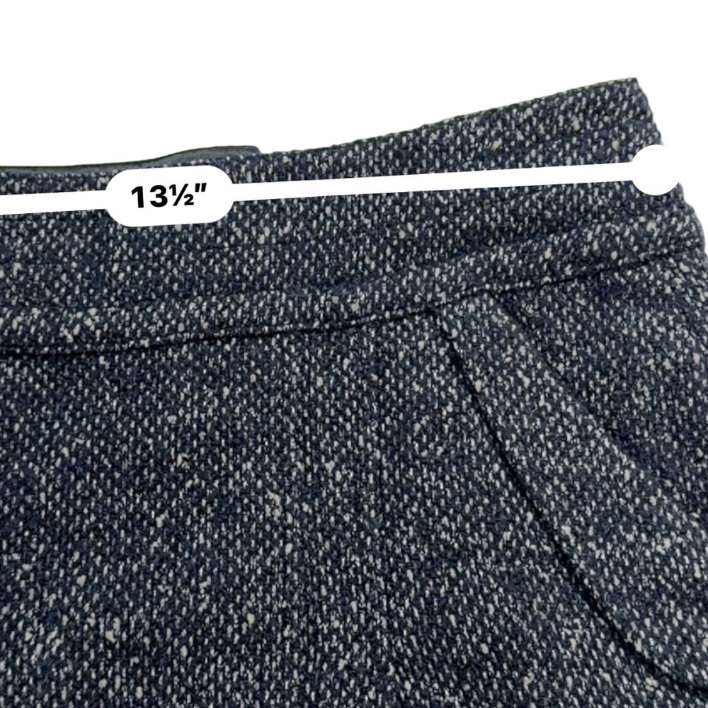 Cabi Women's 6 Navy Blue Wool Blend Tweed Pencil Skirt Lined Career Work - Picture 7 of 11